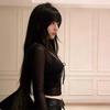 Black Sexy V-neck Long-sleeved Lace Bottoming Shirt Women's Spring New Spice Girl Slim-fitting and Thin Short Micro-transparent Top