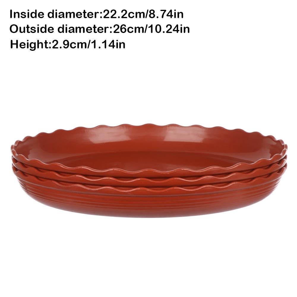 High Quality Plastic Plant Pot Tray Wave Round Durable Drip Trays Heavy Duty Flower Tray Indoor And Out Door Plant