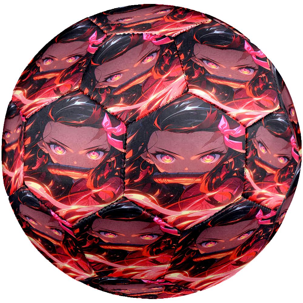 Demon Slayer Theme Size 5 Soccer Ball, Suitable for Both Indoor and Outdoor Matches, a Gift Suitable for Everyone.
