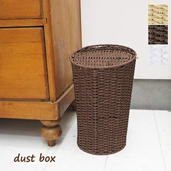 Tidorisangyou Trash Can with Lid White Paper Trash Can 22.5X22.5XH35cm CH-402WH