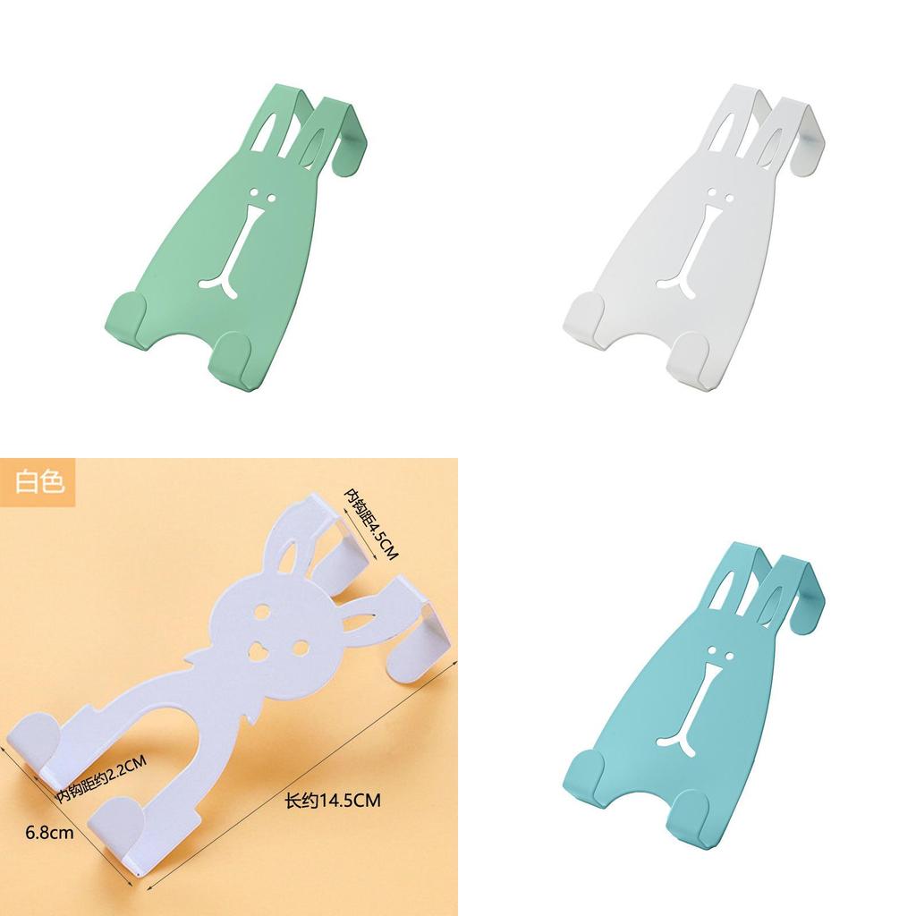 Cartoon Rabbit Door Hook Hangers With Steel Construction For Bedroom Wall Mount Storage