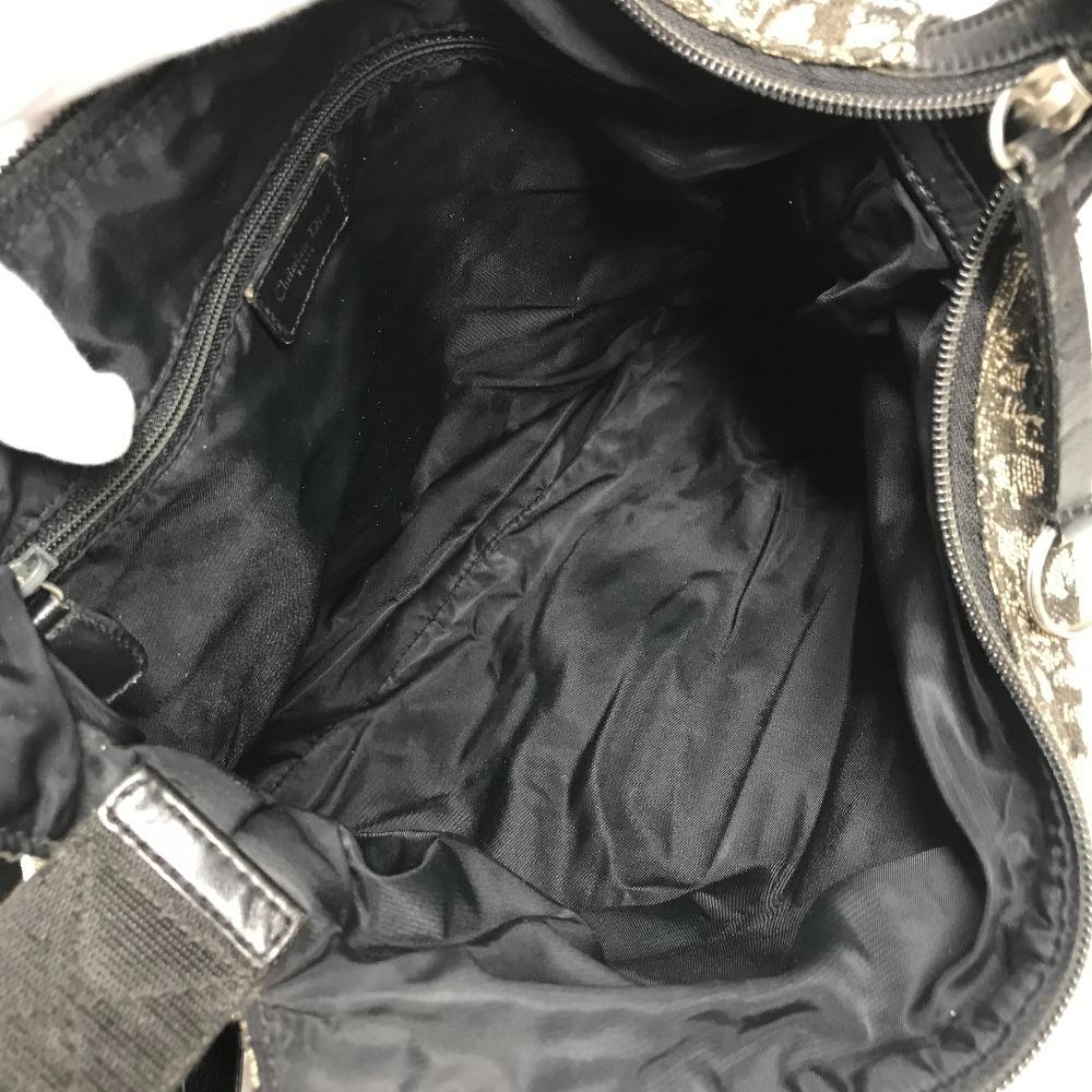 Dior Trotter logo Bag Crossbody Shoulder Bag Leather/Canvas Black