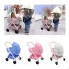 1/12 Scale Dollhouse Carriage Toy Realistic Doll Pram Pushchair Dolls Crib Scene Decor Kids Gift