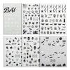 Halloween Nail Accessories 6 Sheets Glow-in-the-dark Sticker, Spooky Ghost Pumpkin Skull Manicure Decal Decal, DIY Decoration Party Favors for