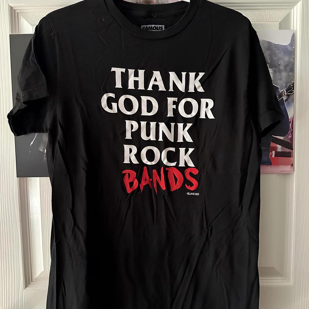 Thank God For Punk Rock Bands Tee Shirt Black Size S-4XL classic GILDAN