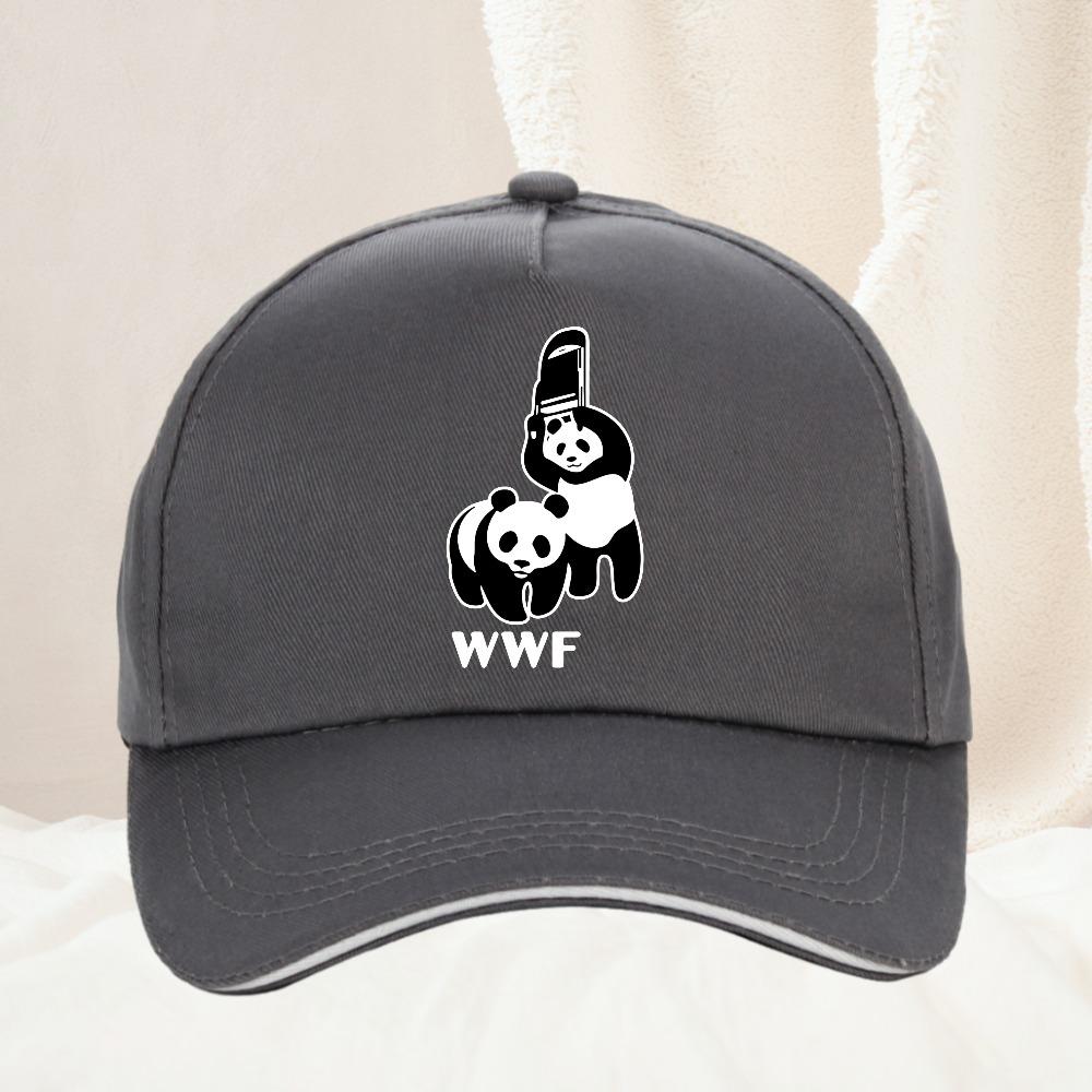 Retro WWF Panda Bär Baseballkappe Unisex Kopfbedeckung Lustige Wrestling Kampf Outdoor Sommer Geschenk Hüte Kappe