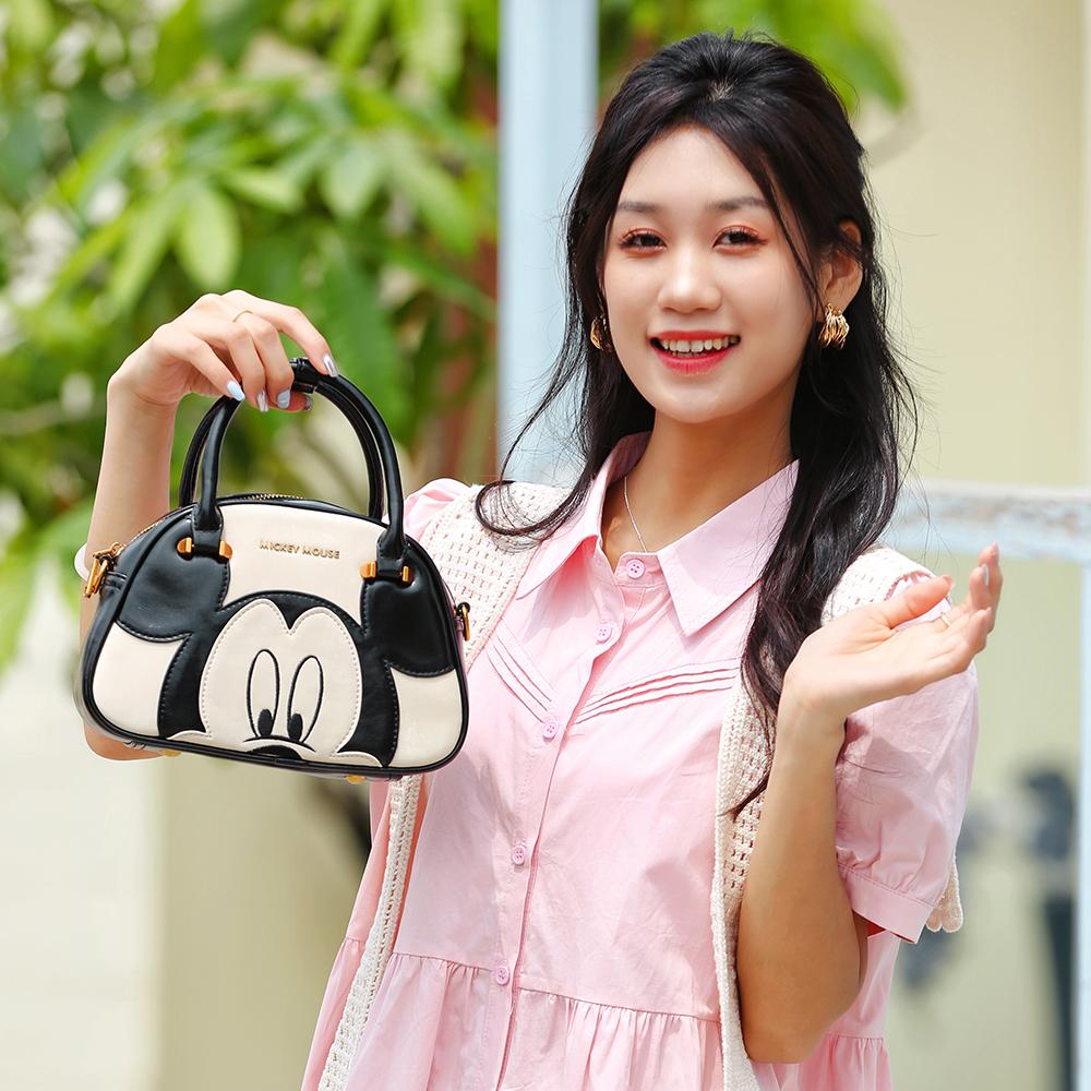 New Disney Mickey Series PU One Shoulder Handbag Women's Black BMK-71539B