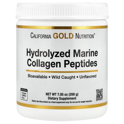 Hydrolyzed Marine Collagen Peptides, Unflavored, 200G (7.05Oz)
