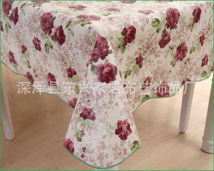 Waterproof And Oil-Proof Tablecloth Square Leave-In Tablecloth Round Peva Printed Dining Table Cloth Rectangular Coffee Table Cloth Custom
