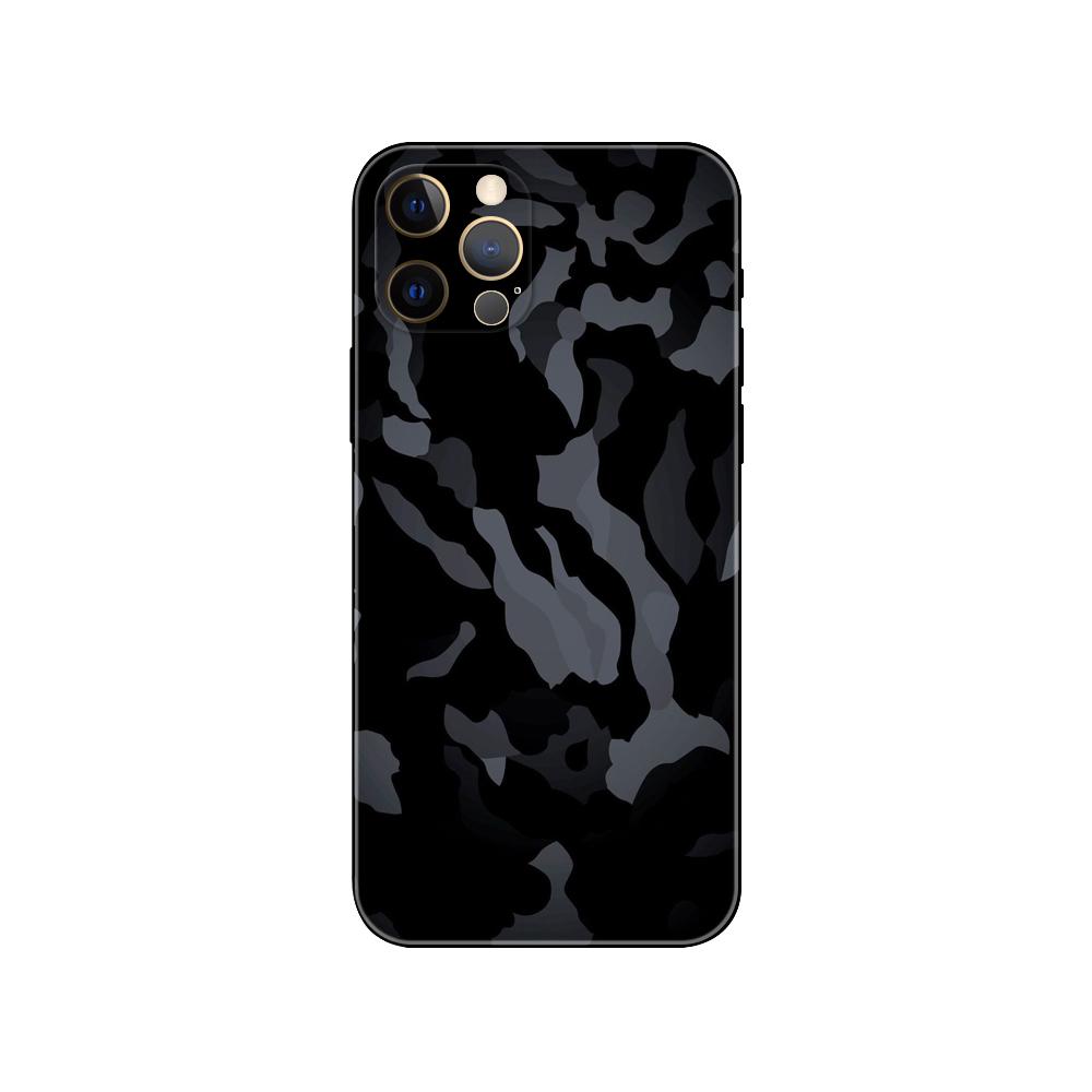 Czarne etui kamuflażowe na telefon dla iphone 5 5s 2020se 6 6s 7 8 plus x 10 XR XS 11 12 13 mini pro MAX czarne etui tylne z TPU