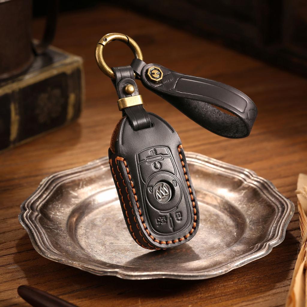 Coprichiave retrò in pelle per Buick GL8 Regal LaCrosse Envision borsa per chiave auto retrò fatta a mano