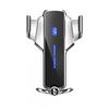 Smart Wireless Charger Car Phone Holder Air Vent 15W Fast Charging Auto-Sensing Clamp Black