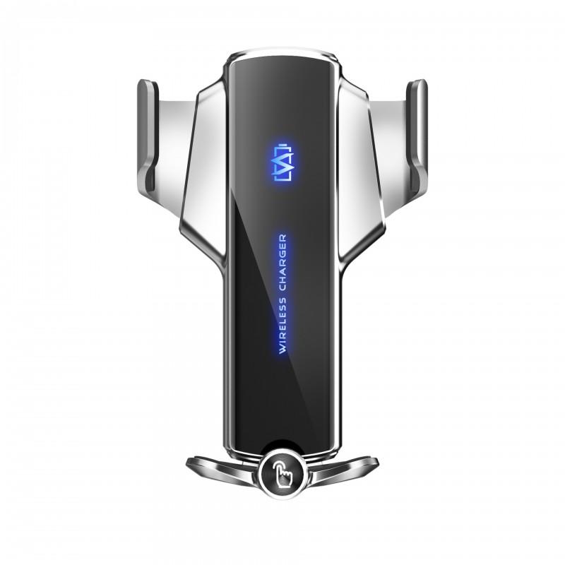 Smart Car Phone Holder With Wireless Charging Dashboard Vent Mount Auto-Sensing Clamp 15W Fast