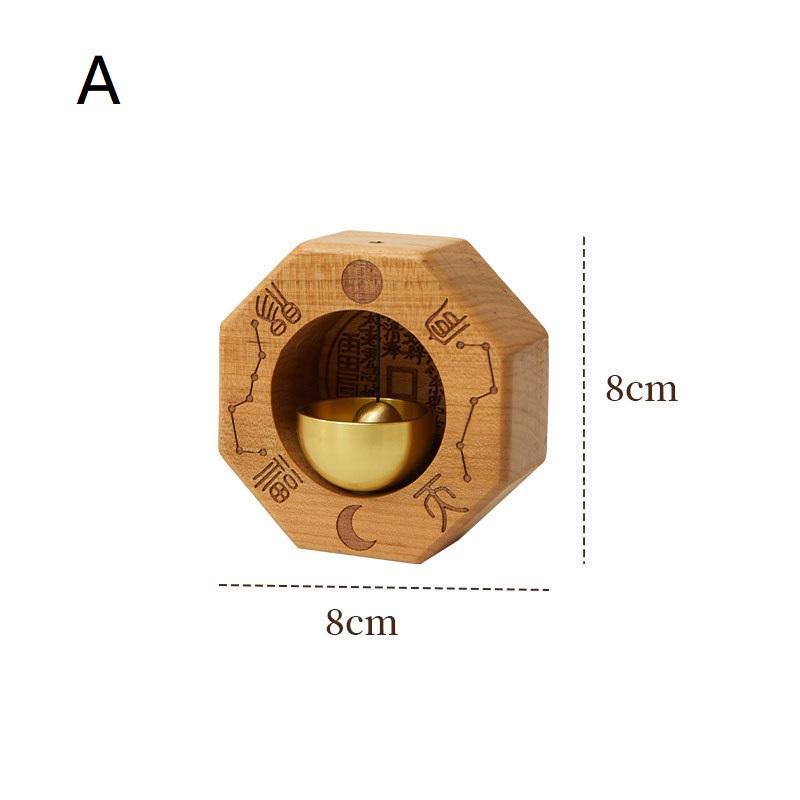 

Wood Brass Wind Chimes Magnetic Doorbell Hanging Decor Loud Door Bell Entering Reminder For Commercial Entry Home Decoration A