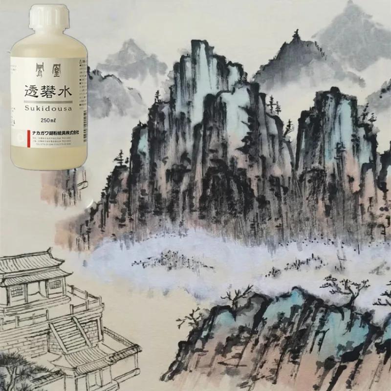 500ml Japanese Transparent Alum Water/glue Liquid Art Painting Water Chinese Painting Special Effect Anti-penetration Watercolor