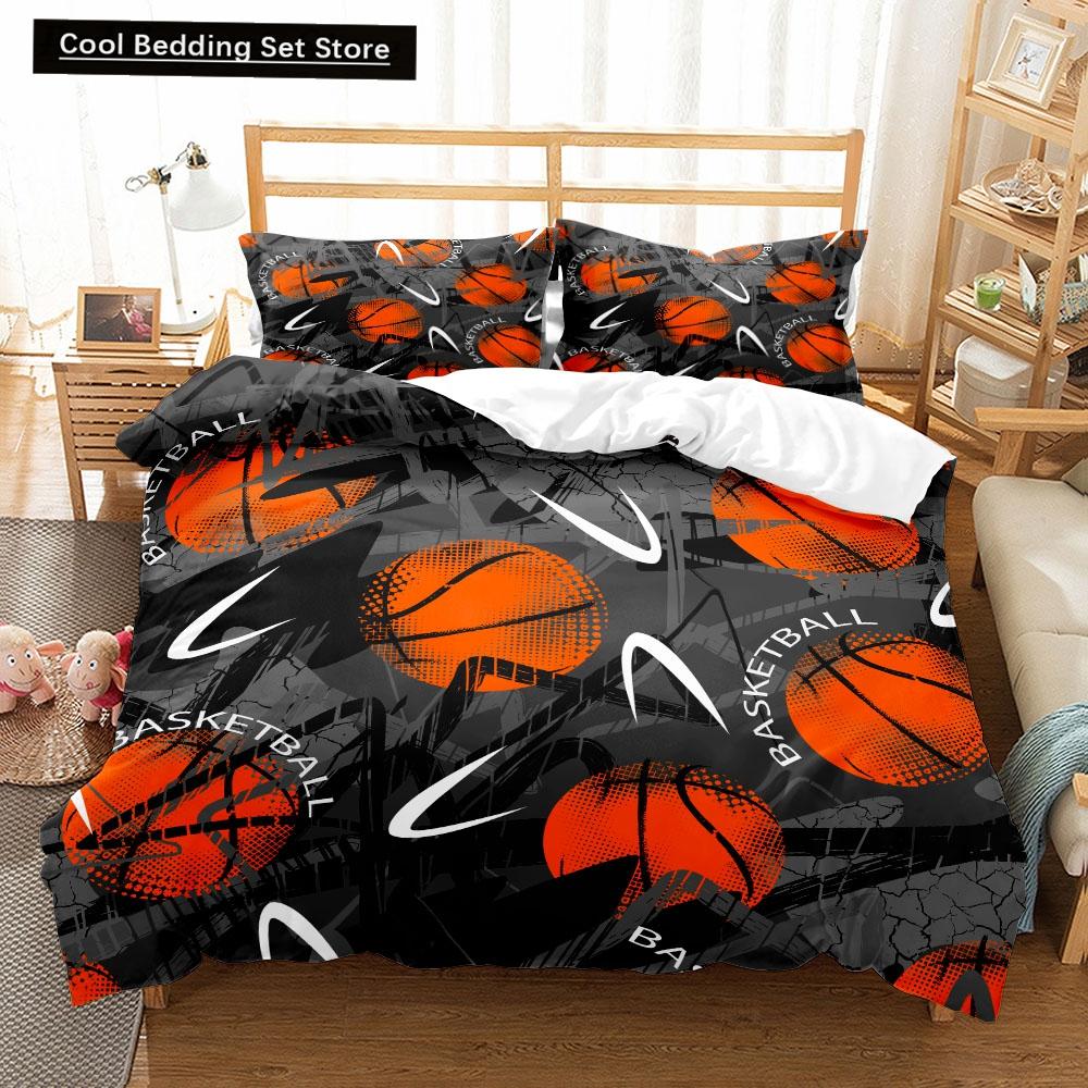 Fantastic 3D Print Basketball Duvet Cover Set Uk Single Double King US Twin Full Queen King Bed Linen Set Home Textiles Bedding