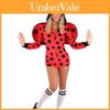 Coccinellidae Halloween Costume For Adults And Kids Polyester Beetle Insect Cosplay Party Wear