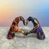 Heart Hands Sculpture Love Heart Hands Gesture Statue for Room Bookshelf Coffee Table Dining Table Centerpiece