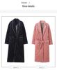Extra Long Winter Couple's Robe: Thick Quilted Velvet Bathrobe for Men & Women