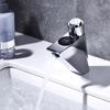 LCD Digital Display Bathroom Basin Faucet Thermostatic Creative Wash Tap Black/Chrome Brass Deck Mount Basin Tap Button Tap