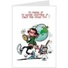 Gaston Lagaffe Grande Carte Retraite Grand Format A4 + Enveloppe Blanc Départ Repos Maxi Géante - GLMX-2029