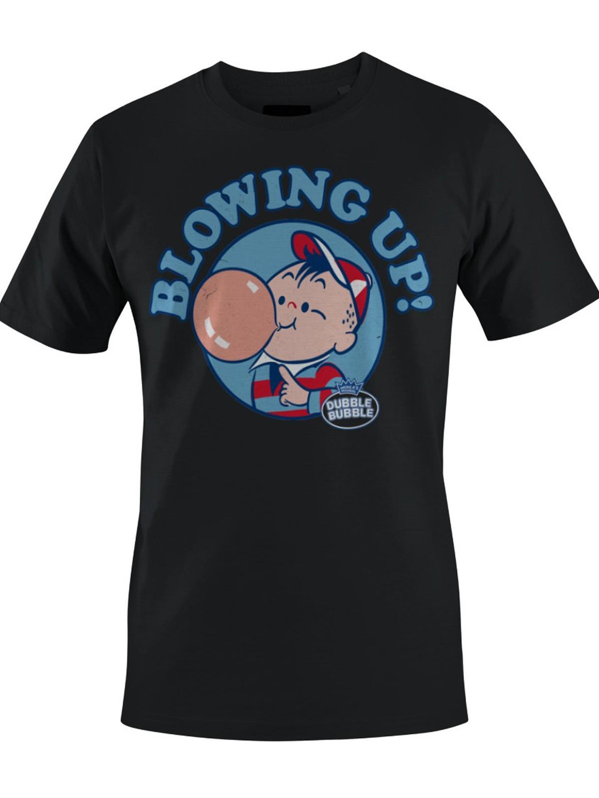 Officially Licensed Dubble Bubble Blowing Up with Men s T-shirt XXXL