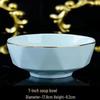 Jingdezhen Ceramic Hand-Gilded Diamond Rice Bowls
