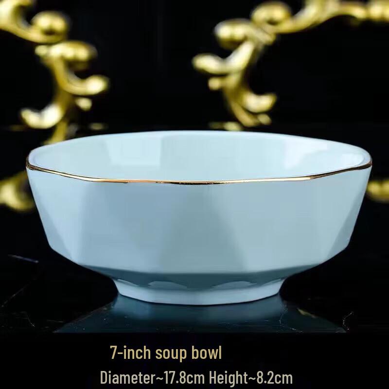 Jingdezhen Ceramic Hand-Gilded Diamond Rice Bowls