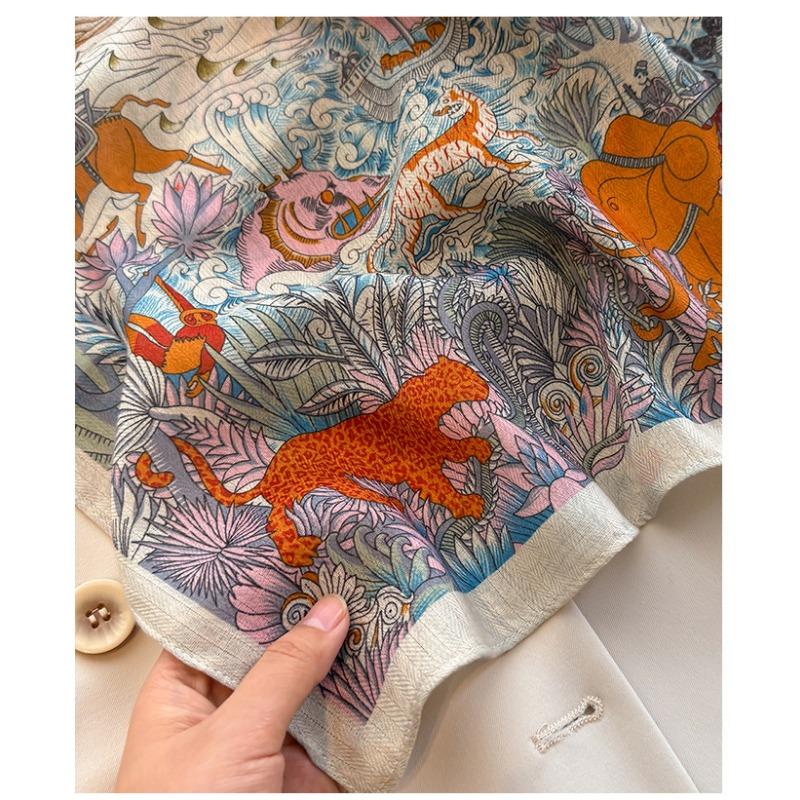 Women S Fashion Small Square Scarf For Spring Autumn Neck Protection