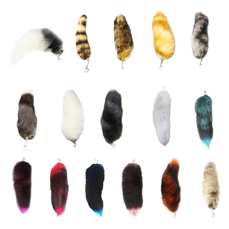 Plush Tail Charm Key Holder Keyring Pendant Decorations Purse Bag Charm