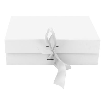 Gift Boxes Folding Pure Color Reusable Gift Wrap Boxes with Ribbon for Storing Jewelry Candies