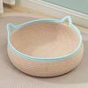 Cat Basket Bed with Cushion Cotton Rope Handwoven Pet Bed Breathable Cat Ear Pet Bed for Indoor Cats
