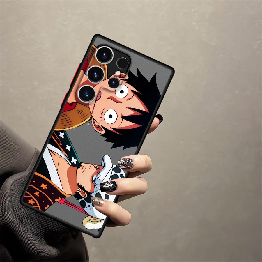 Funda Back Phone Cover Case for Samsung Galaxy S24 Plus S21 S23 FE S25 Ultra S20 FE S22 S26 Note 20 Ultra 10+ One Piece Anime