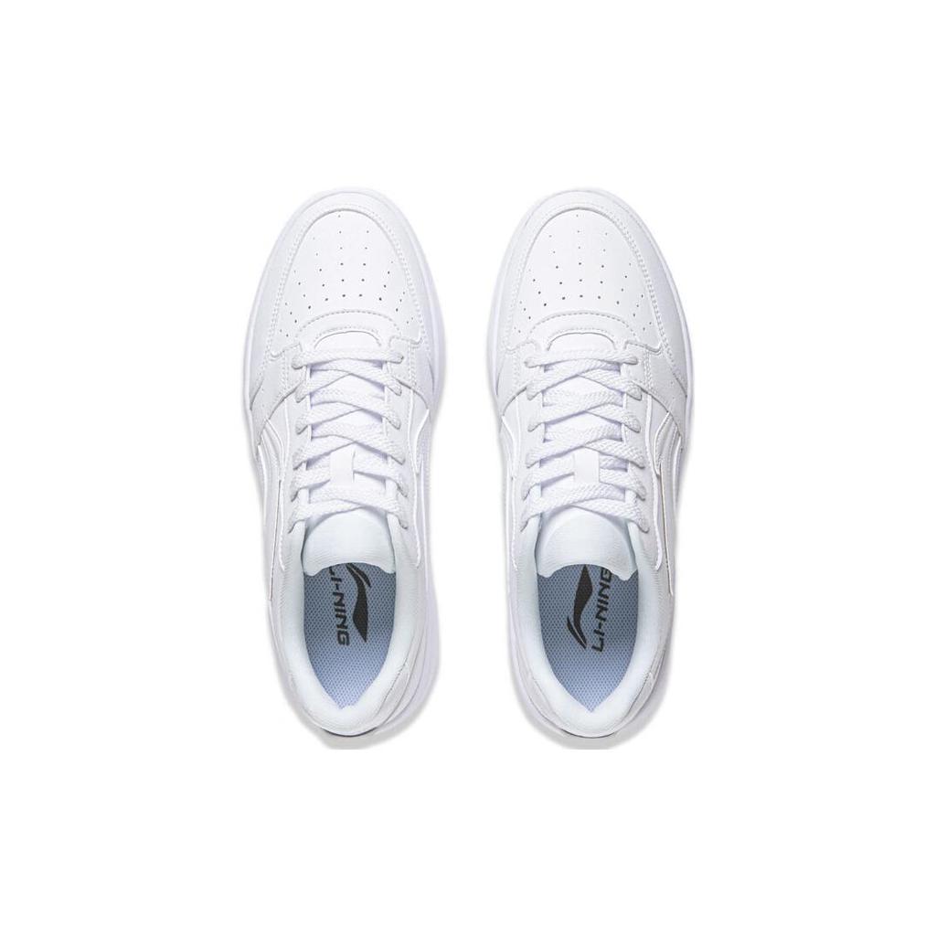 Li Ning Sycee Abrasion Resistant Lightweight Breathable Low top Skateboard Shoes Men's White AGCT339-6