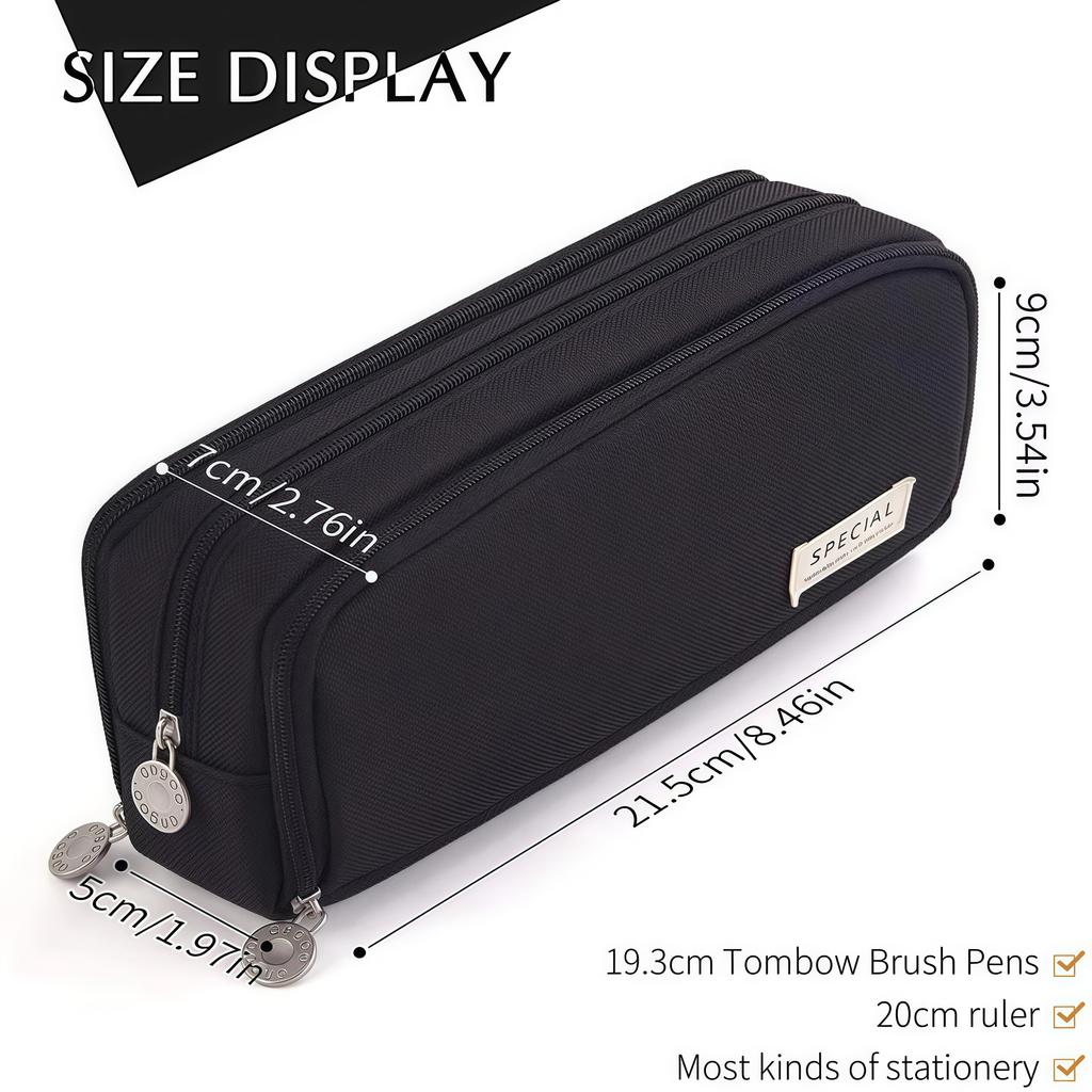 Large-capacity pen case, portable pen case, spacious storage space durable and beautiful, a necessity for students and offices