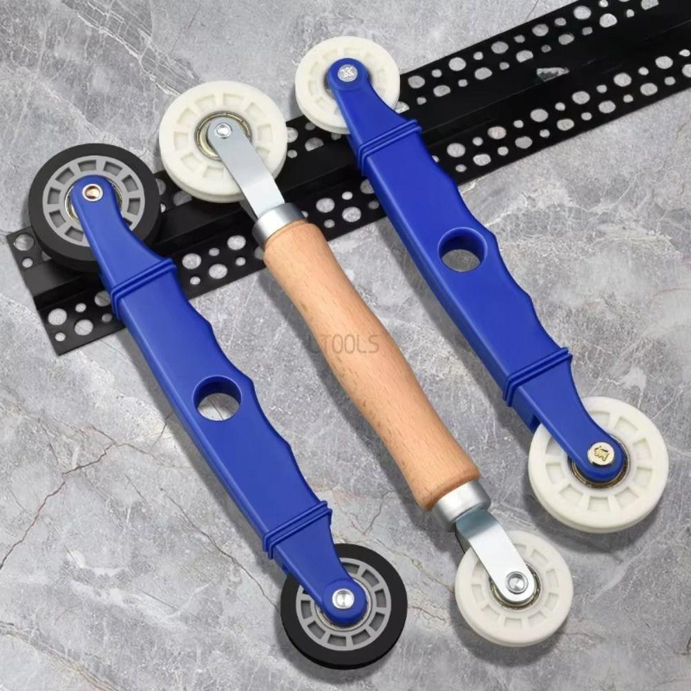 Rubber Wheel Handle Roller Double-Head Pressure Pulley Durability Window Screening Install Tool
