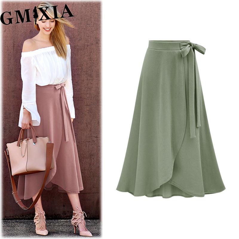 

GMXIA Женская Модная Повседневная Летняя Весенняя Юбка для Отдыха XXXXXXL армия зеленый