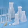 1/2/4Pcs 50-1000ml Plastic Erlenmeyer Flask with Screw Caps Clear Narrow Mouth Conical Flask Container For Laboratory Experiment