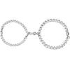 Fashion Simple Heart Shape Magnetic Couple Bracelet Silver Color Personality Vintage Women Man Promise Bracelet Lover Jewelry