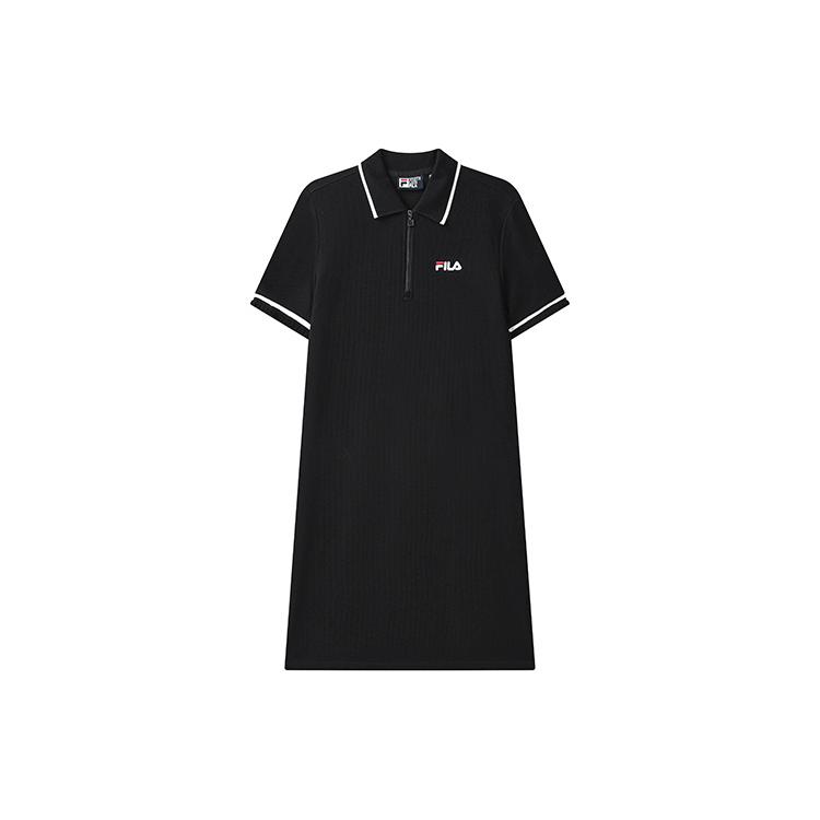 

New FILA Short Sleeved Dress Women s Jet Black F51W328301FBK M