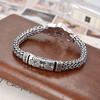 S925 Sterling Silver Hand Woven Bracelet for Men Vintage Lion Bracelet Hip-hop Punk Rock Bracelet Jewelry Gift