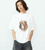 Lee Bulldog Print White Men's T-Shirt,