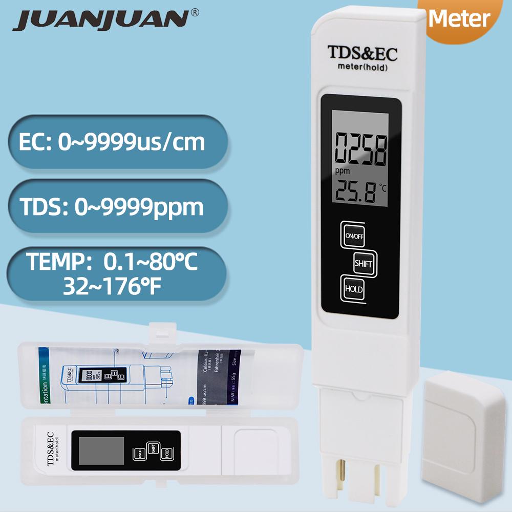 3 in 1 Soil Meter Garden Soil Monitor Detector Digital Water Quality Meter TDS EC PH Tester for Home Water Quality Tester