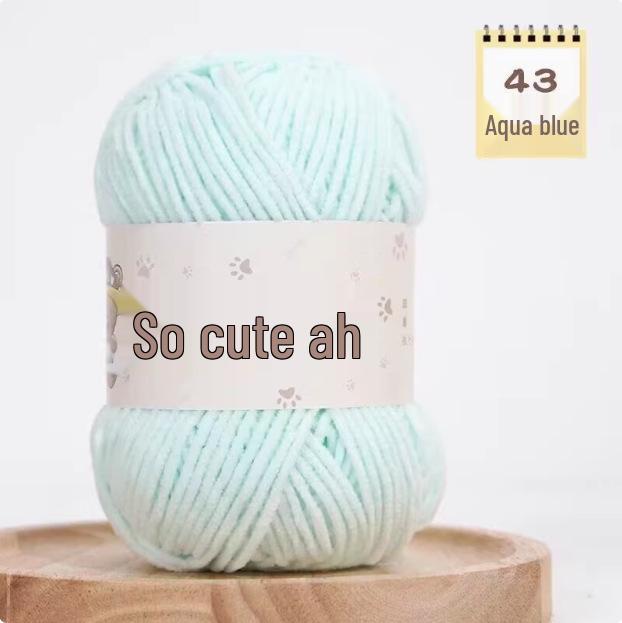 Süße matte Chenille-Wollkugel: Feines Eisstreifen-Garn für DIY-Häkelpuppen & Decken