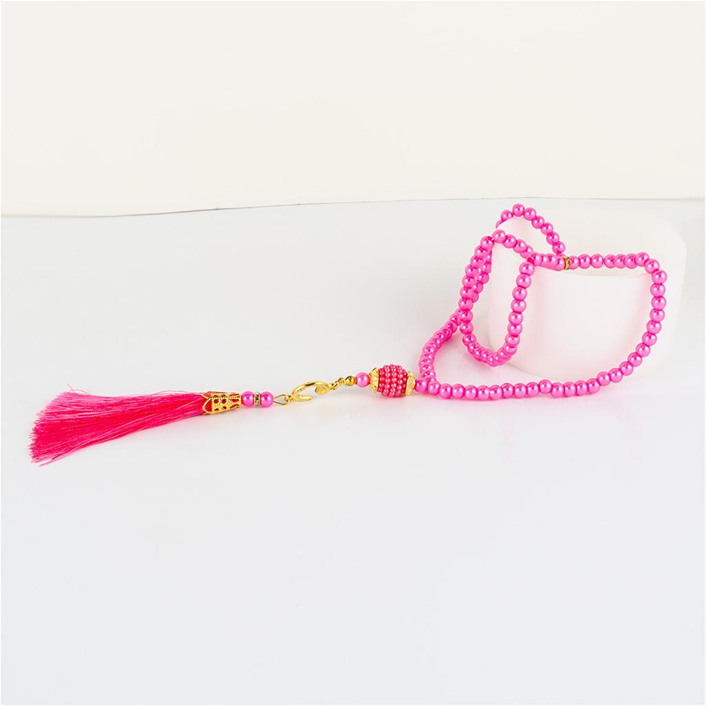 Multicolor Islamics Prayer Beads Sturdy Glass Tasbih Hand Strung Set of 8 for Spiritual Practice Jewelry Accessory