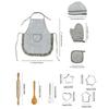 11Pcs Baking Costume Kitchen Apron Kits Pretend Play Cooking Toy For Children Imaginative Play Parent Child Interaction