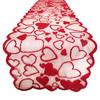 1Pc Valentine's Day Love Lace Table Flag Placemat Set Wedding Red Wine Bottle Festive Tablecloth Home Decoration