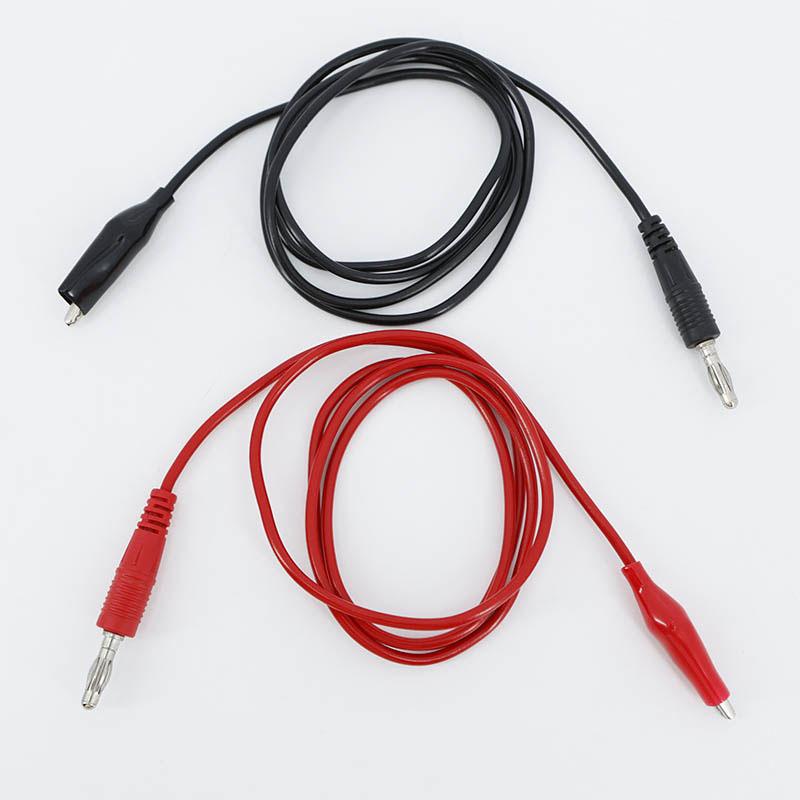 50cm 100cm 1M Red Black Dual 4mm Banana To Alligator Clip Test Crocodile Cable Lead Connector for Test Electrical