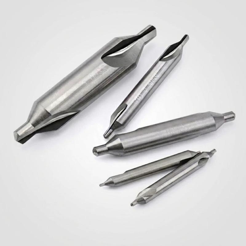 7Pcs Set Center Drill Bits 1/1.5/2/2.5/3/4/5 Inch 60-Degree Angle Countersink Tools for Lathe Metalworking