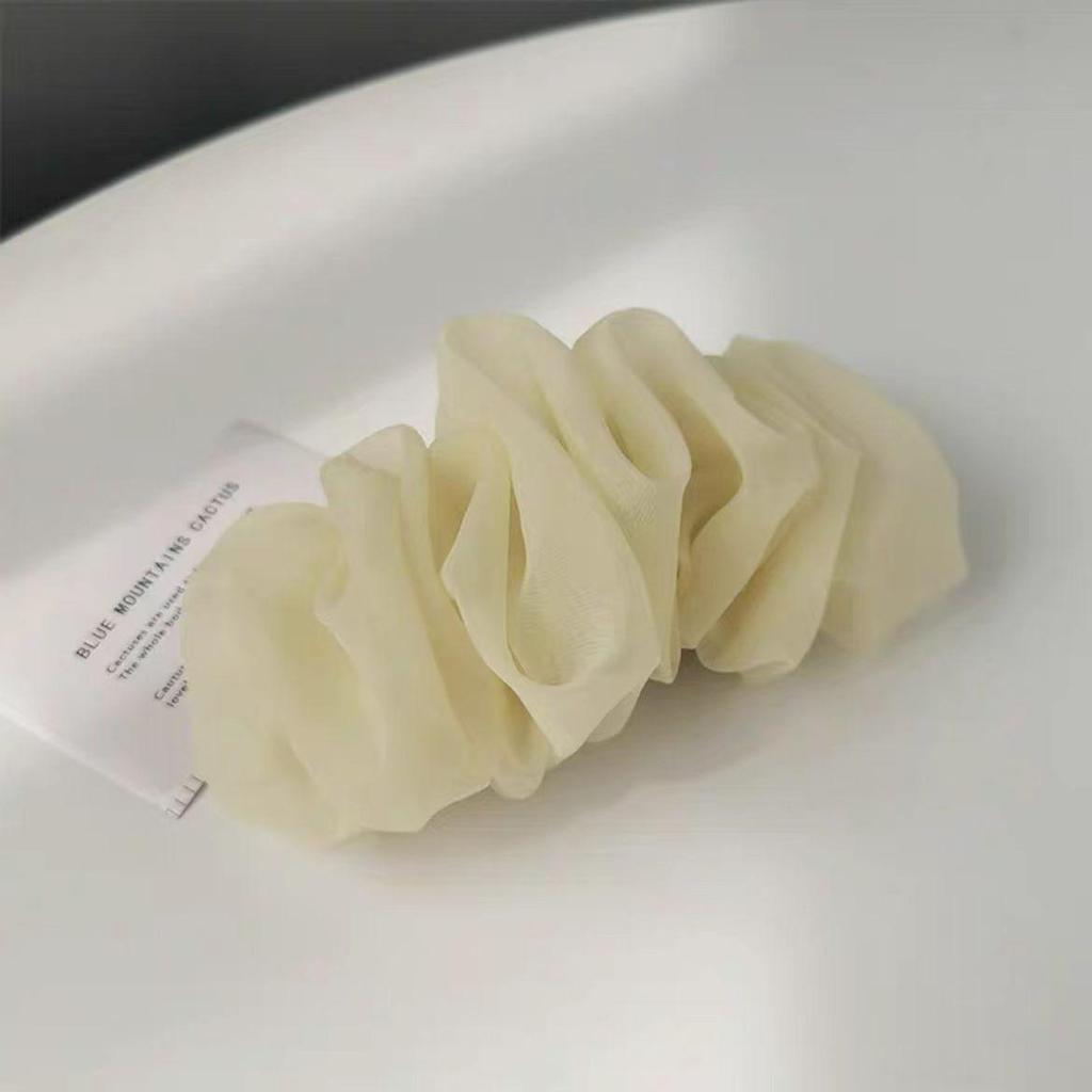 Versatile Summer Mesh Hair Clip: Large Pleated Back-of-Head Hairpin for Women